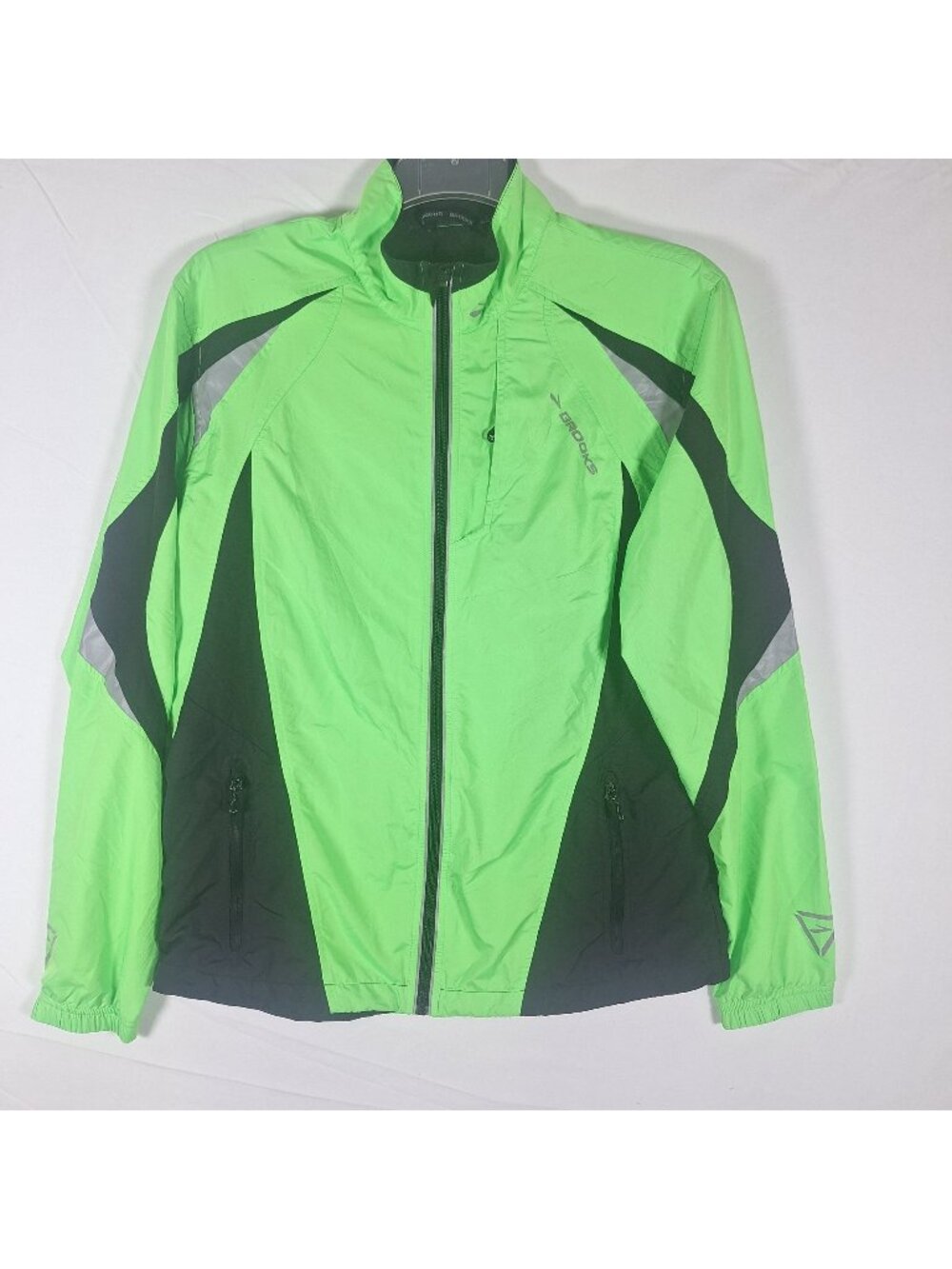 Brooks Full Zip Green Jacket size Medium women